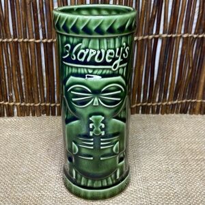 Vintage Harvey's Sneaky Green Tiki Mug Lake Tahoe Retired Cup